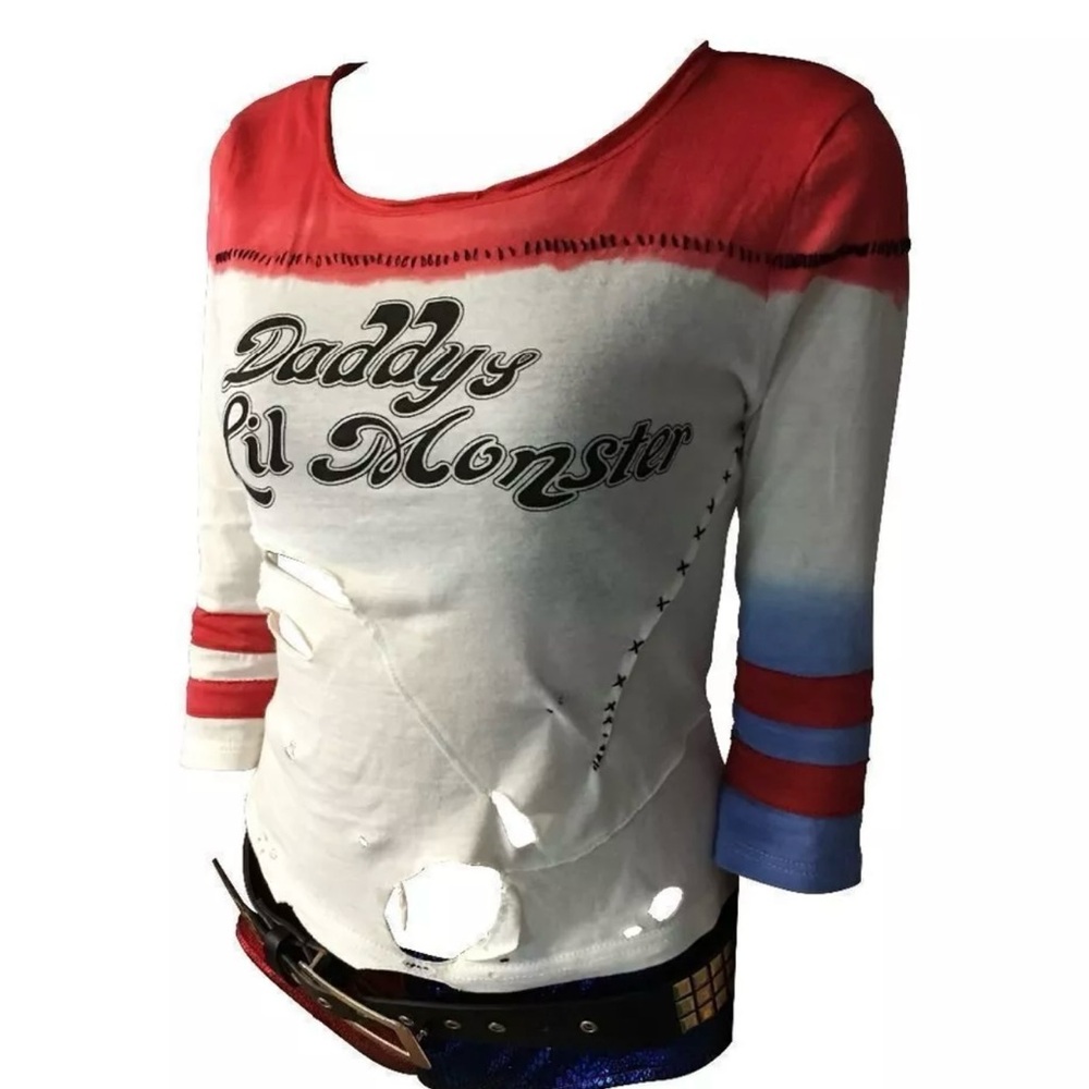 Harley Quinn Halloween cosplay dress up suicide squad, sexy T-shirt